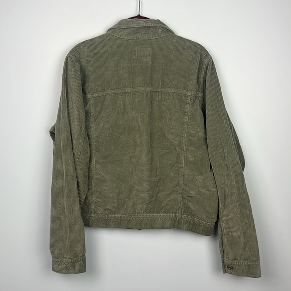 American Eagle XL green chunky corduroy women’s short waisted button down jacket - Picture 9 of 9